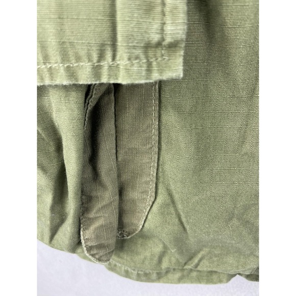 Vintage US Army Jungle Jacket Medium OG-107 Ripstop Vietnam 60s Slant Pockets - Picture 12 of 13